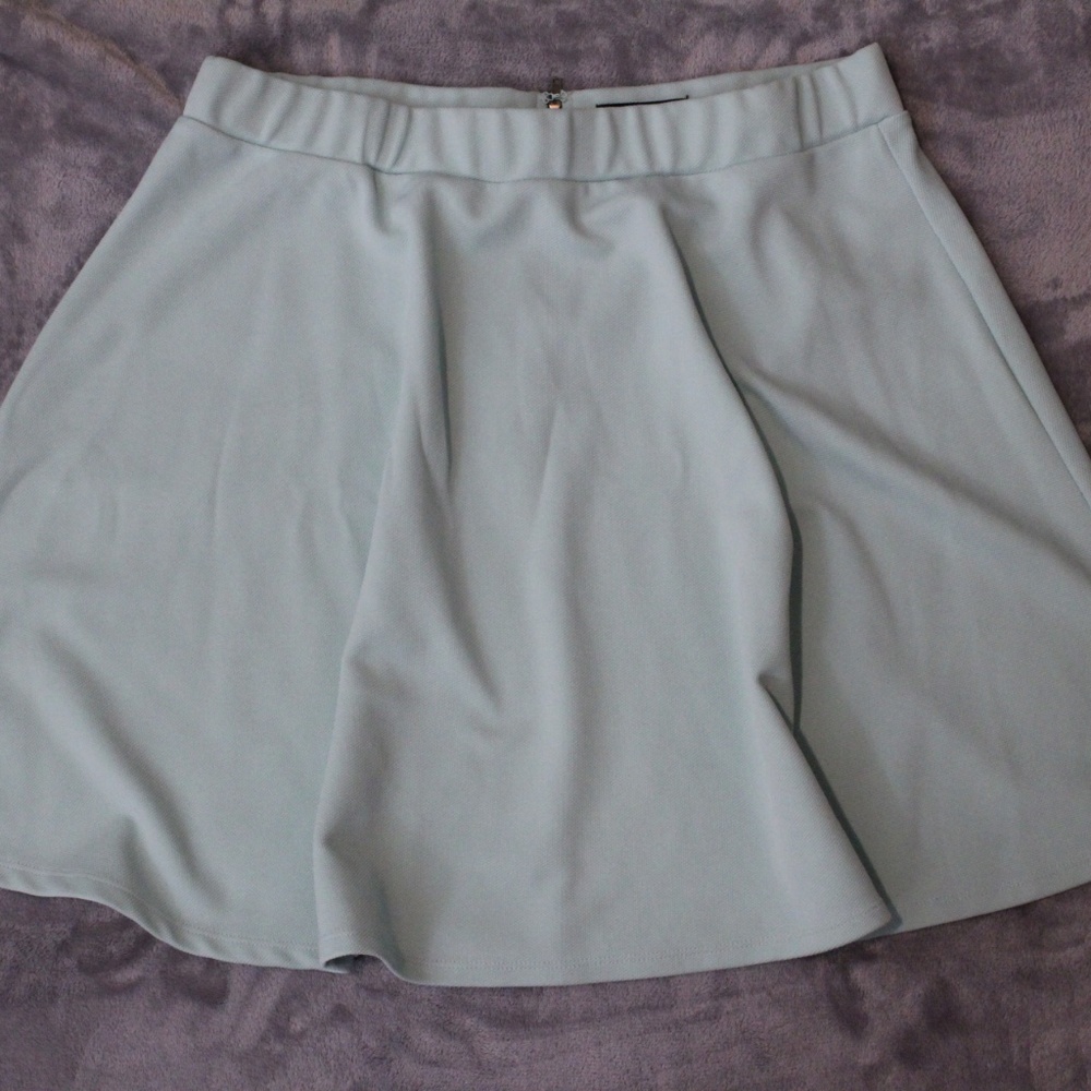 Mint Textured Skater Skirt